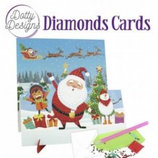 Dotty Designs Diamond Easel Card 131 - Santa