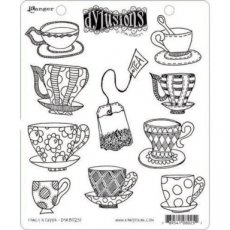 Ranger Dylusions Cling Stamp Set Fancy a Cuppa
