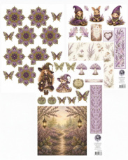 fairy/heide Fairybells combi knipvel voor pop-up en decoupage - Heide A,B&C