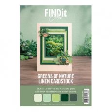 FITCBA5006 Linen Cardstock Pack A5 - Greens of Nature Pack
