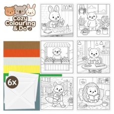 Cozy Colouring Cards Set - Cozy Day Adventures