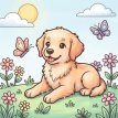 FITCCS10006 Findit Color - Cozy Colouring Cards Set - Buddy The Puppy - Outside Adventures