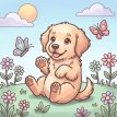FITCCS10006 Findit Color - Cozy Colouring Cards Set - Buddy The Puppy - Outside Adventures