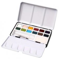 Gorjuss Watercolor Set w/ Tray, Water Brush, Sponge (1ml x 12colors)