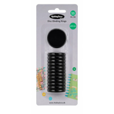 GT051 Schijfbindringen zwart 28 mm (11 stuks)