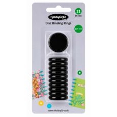 Schijfbindringen zwart 24 mm (11 stuks)