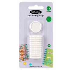 Schijfbindringen wit 24 mm (11 stuks)