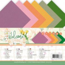 JA-A5-10012 .Linen Cardstock Pack - A5 - Jeanine's Art Welcome Spring