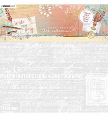 Vellum Sheets Letter, newspaper & dried flowers Write Your Story nr.01
