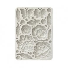Old Lace Silicon Mould A5 Butterfly and Flowers