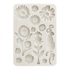 KACMA593 Furry Friends A5 Silicon Mould Flowers