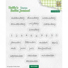 NBJCS008 Clear Stempels Suitable for Nellie's Bullet Journal Dutch Calendar indications