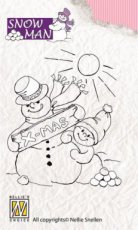 (15e)  SnM003 Nellie's Choice Snowy Christmas Wishes
