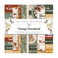 The Paper Boutique Vintage Botanical 8x8 Embellishments Pad