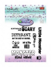 Polkadoodles Little Monsters Clear Stamps Scary Messages