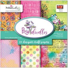 Polkadoodles Posy Doodles 6x6 Inch Paper Pack