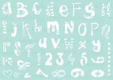 (15d)  PD7909 Funky Alphabet A5 Stencil