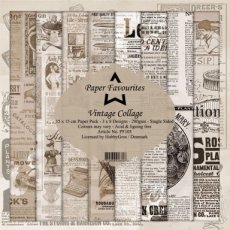 PF105 Dixi Craft Vintage Collage 6x6 Inch Paper Pack