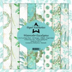 PF137 Paper Favourites Watercolor Eucalyptus 6x6 Inch Paper Pack