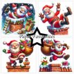 PF515 Paper Favourites 15x15 cm Funny Santa