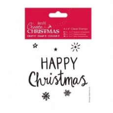 4 x 4" Clear Stamps - Happy Christmas