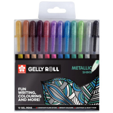 POXPGBMET12 Sakura • Gelly roll gelpen Metallic shiny 12stuks