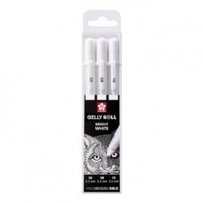 POXPGBWH3C Sakura • Gelly roll gelpen 05, 08 & 10 Wit 3stuks