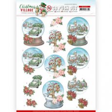 SB10476 3D Push Out - Yvonne Creations - Christmas Village - Christmas Globes