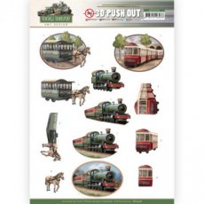 SB10576 3D Push Out - Amy Design - Vintage Transport - Train