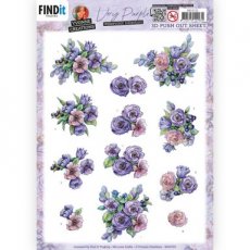 SB10723 3D Push Out - Yvonne Creations - Very Purple - Blueberries