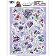 SB10726 3D Push Out - Yvonne Creations - Very Purple - Small Elements B