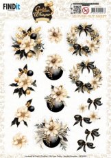 3D Pushout Sheet - Berries Beauties - Golden Whisper - Flowers