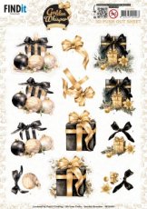 3D Pushout Sheet - Berries Beauties - Golden Whisper - Bow