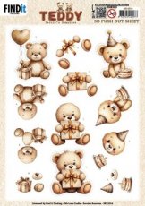 SB11014 3D Push out Sheet - Berries Beauties - Teddy - Present