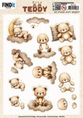 SB11015 3D Push out Sheet - Berries Beauties - Teddy - Clouds