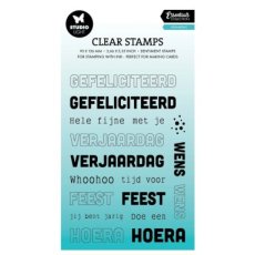 Verjaardag Teksten Essentials Clear Stamp