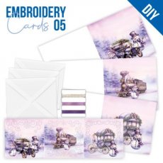 Stitch and Do Cards 5 - Berries Beauties - Purple Christmas