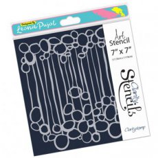 STE-LE-00509-77 Claritystamp Leonie's Circle Edges Abstract 7x7 Inch Stencil