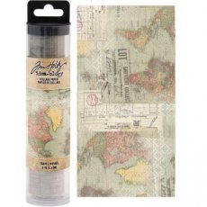 (13e) TH93950 Idea-ology Tim Holtz Collage Paper Travel (6yards)