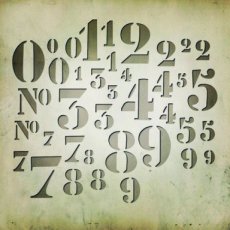 (15f)  (661187) Thinlits Die Set Stencil numbers (661187)
