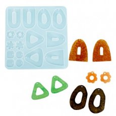 UC108-1025 Siliconen mal - Oorbellen 12,7 x 13 x 0,7cm
