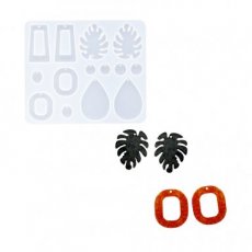 UC108-1054 Siliconen mal - Oorbellen 13,7 x 11,8 x 0,8cm