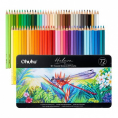 Ohuhu Halawa oil based kleurpotloden 4mm kerndikte - 72 kleuren in blik