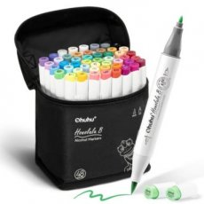 Y30-80404-58 Ohuhu Honolulu B 48 kleuren Alcohol Art Markers Brush & Fine
