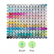 Y30-80404-71 Ohuhu Honolulu 168 kleuren alcohol art markers met Fijne en Brush punt