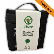 Y30-80406-89 Ohuhu Honolulu B 48 kleuren Pastel Alcohol Art Markers Brush & Fine Blossoming – Inclusief Sleeve